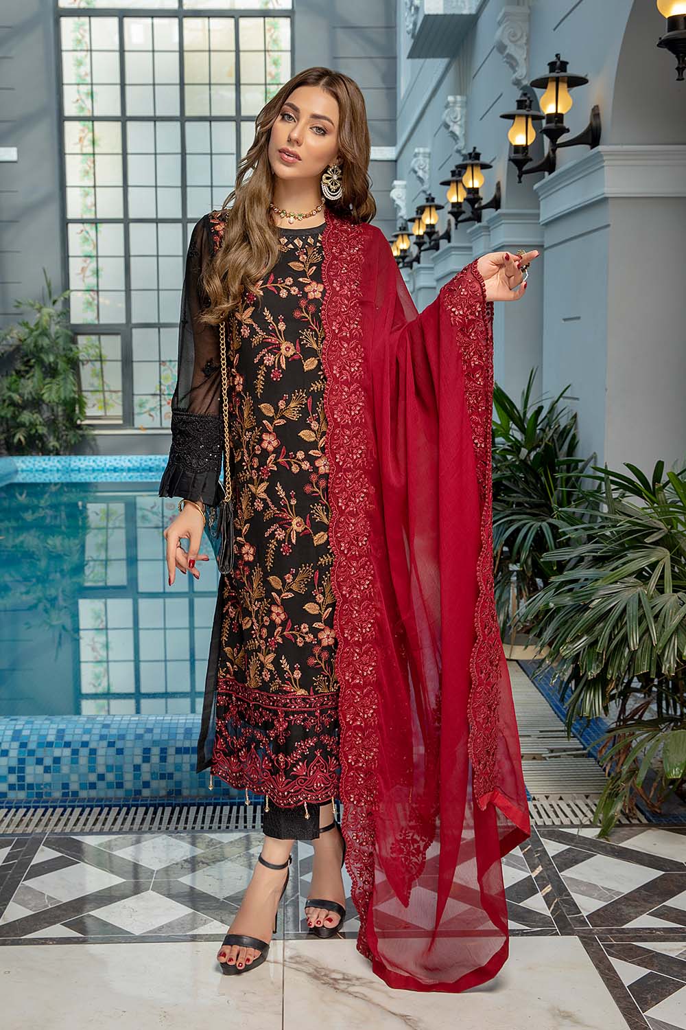 Azure Luxe Festive Chiffon Unstitched Collection-2021