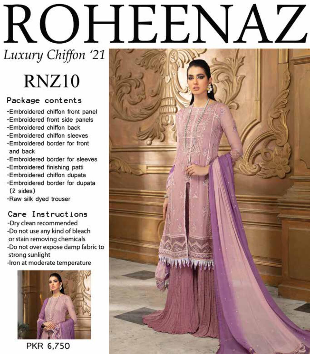 Roheenaz Luxury Chiffon Collection-2021