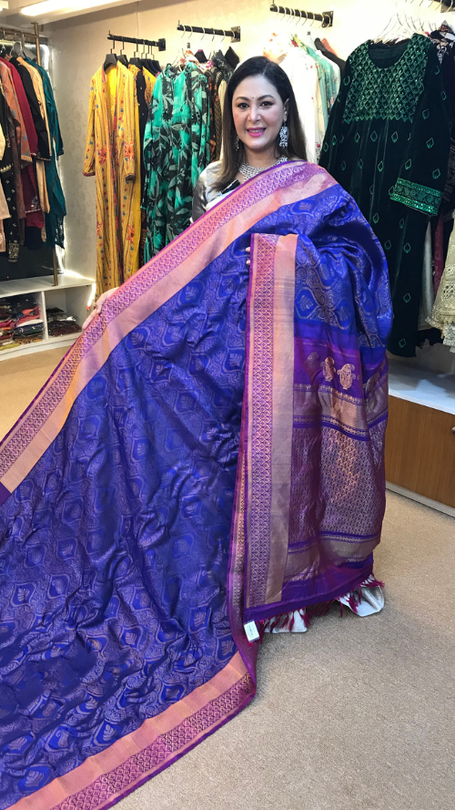 1 ORGINAL HAND LOOM PURE SILK GADOWAL SHAREE GD-01