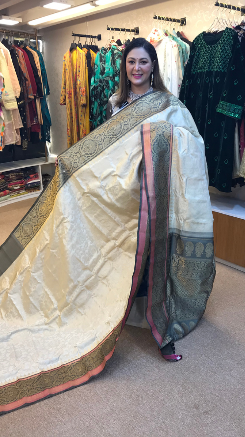 2 ORGINAL HAND LOOM PURE SILK GADOWAL SHAREE GD-02