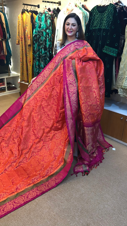 ORGINAL HAND LOOM PURE SILK GADOWAL SHAREE GD-03