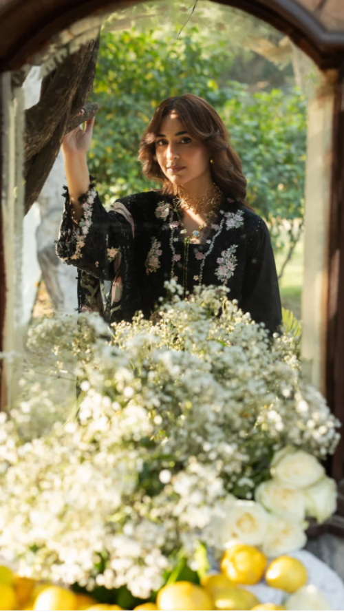 ELAF PREMIUM LUXURY LAWN ELY-2B MIDNIGHT BLOSSOM