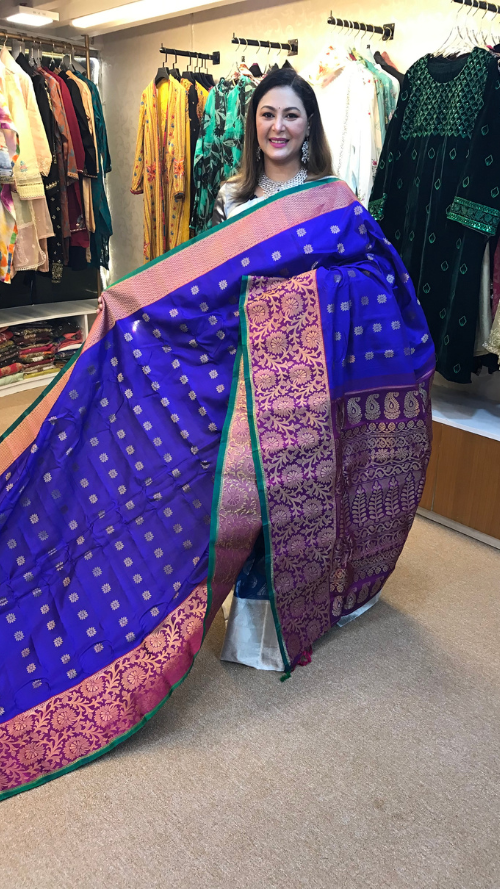 6 ORGINAL HAND LOOM PURE SILK GADOWAL SHAREE GD-04