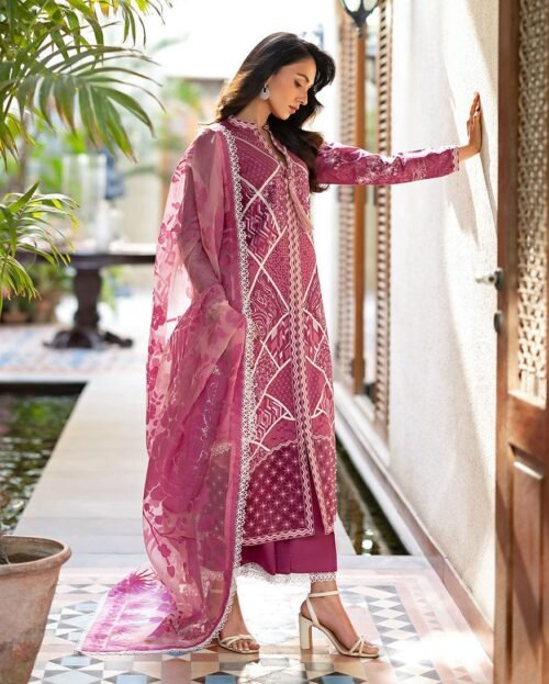 MUSHQ ASTORIA FESTIVE LAWN -  Rosea