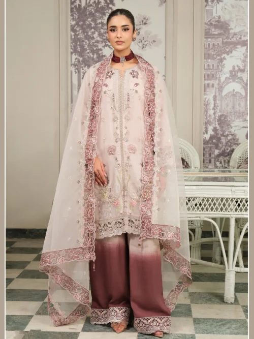 GUZEL ORGANZA STITCHED 3PC COLLECTION Zivah - Nikhaar