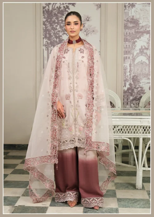 GUZEL ORGANZA STITCHED 3PC COLLECTION Zivah - Nikhaar