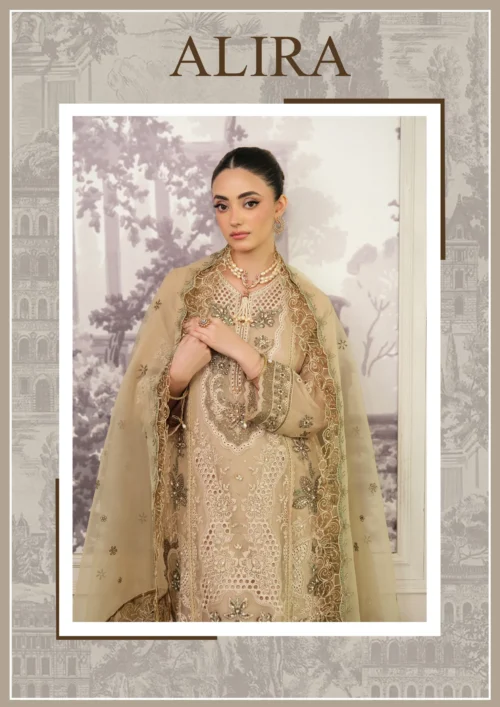 GUZEL ORGANZA STITCHED 3PC COLLECTION Alira - Nikhaar