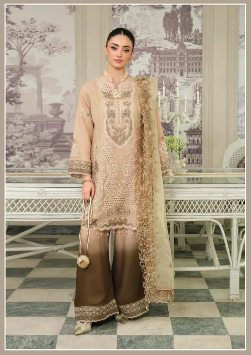 GUZEL ORGANZA STITCHED 3PC COLLECTION Alira - Nikhaar