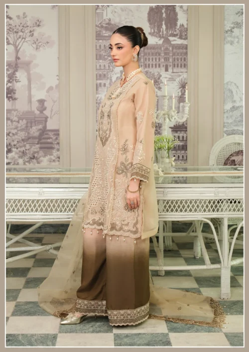 GUZEL ORGANZA STITCHED 3PC COLLECTION Alira - Nikhaar