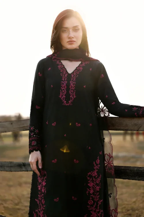 AZURE LUXURY LAWN EID DROP-26 Black Cherry