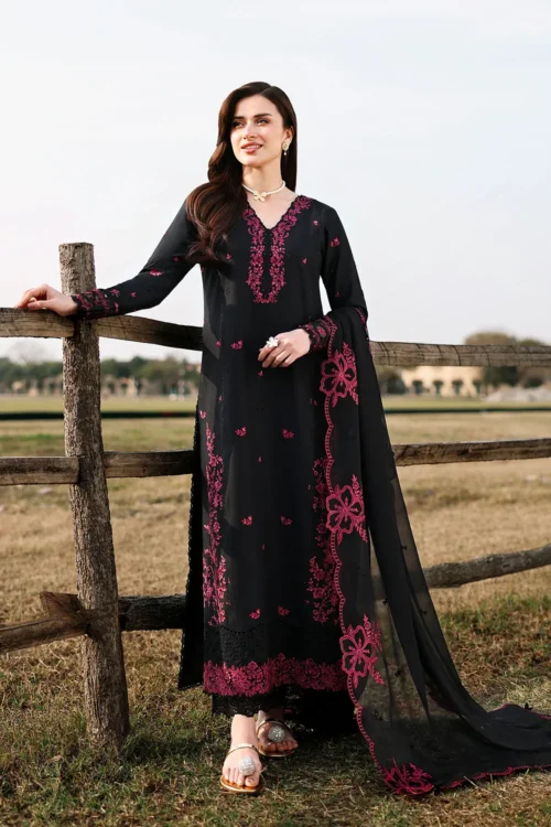 AZURE LUXURY LAWN EID DROP-26 Black Cherry