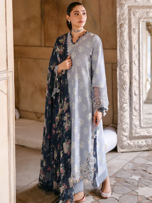 13A (3) DREAM FLINT-3PC PRINTED LAWN SUIT