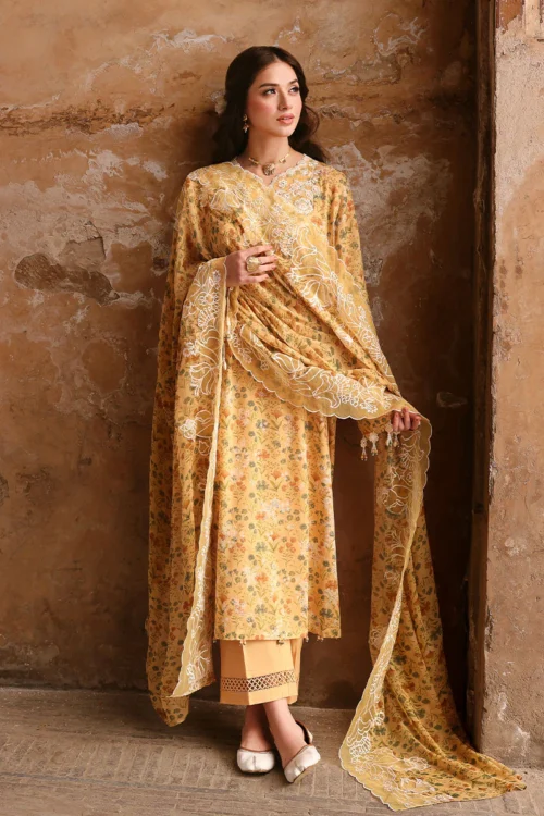 22A (2) SUNLIT HUE-3PC PRINTED LAWN SUIT