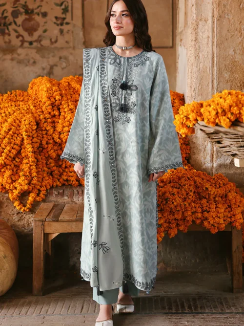 24 (1) AZURE DREAM-3PC EMBROIDERED LAWN SUIT