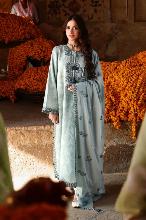 24 (3) AZURE DREAM-3PC EMBROIDERED LAWN SUIT