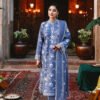 3A (1) ETHNIC BLUE-3PC EMBROIDERED LAWN SUIT