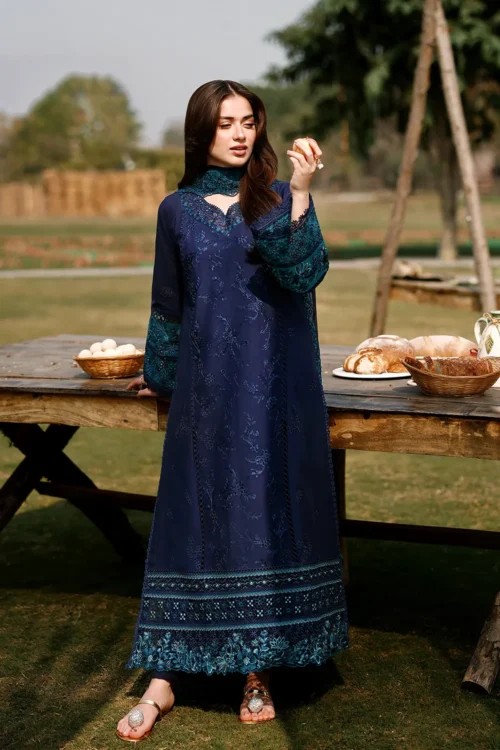 AZURE LUXURY LAWN EID DROP-26 Blueberry