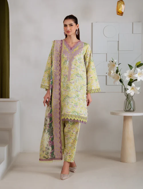 Bagh Whispers of Bloom-Lime