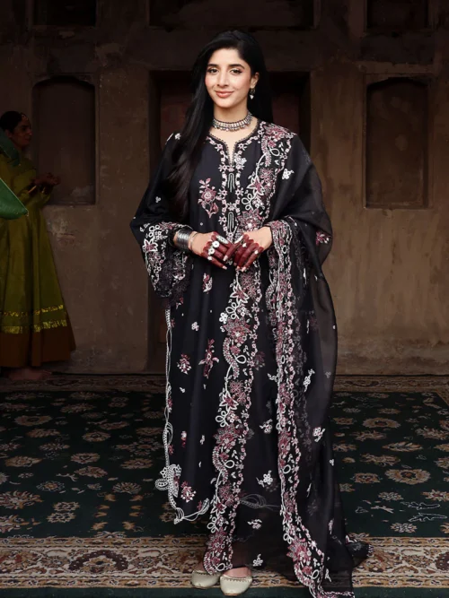 7A (2) ORCHARD DUNE-3PC EMBROIDERED LAWN SUIT