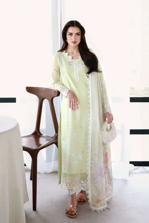 8 (2) AZURE LUXURY LAWN EID DROP-26 Garden Muse