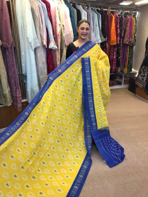 Imported handloom cotton ekkat saree-B01