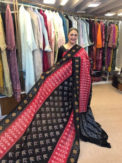 Imported handloom cotton ekkat saree-B09